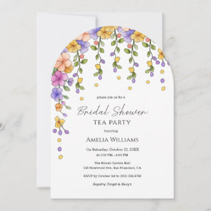 Convite de Chá de Noiva de Jardim Floral Chic