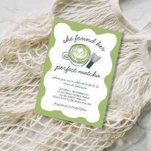Convite de Chá de Noiva de Matcha Verde Perfeito D