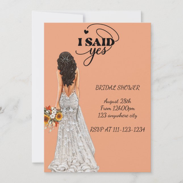 CONVITE DE CHÁ DE NOIVA, DOWNLOAD INSTANTÂNEO (Frente)