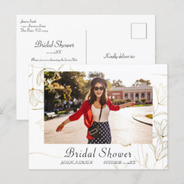 Convite de Chá de Noiva em Foto em Cartão Postal D