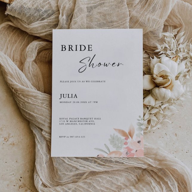 Convite de Chá de Noiva Flor Selvagem Casamento (Wildflower Bridal Shower Wedding Invitation)