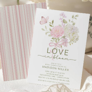 Convite de Chá de Noiva Floral Amor em Flor
