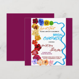 Convite de Chá de Noiva Floral, Chá de Noiva de Fl