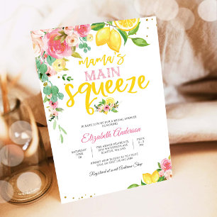 Convite de Chá de Noiva Floral com Limão