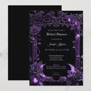 convite de chá de noiva Floral Gothic Halloween