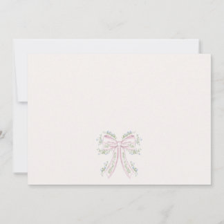 Convite de Chá de Noiva Floral Rosa e Azul,