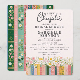 Convite de Chá de Noiva Floral Storybook Um Novo C