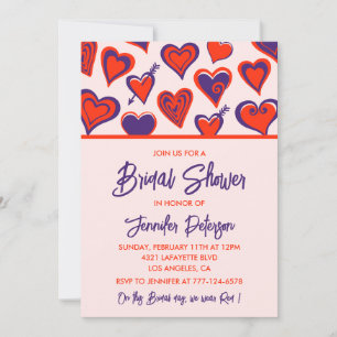 Convite de chá de noiva Galentines Querida