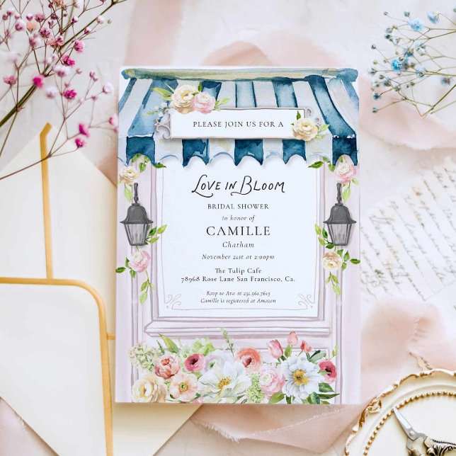 Convite de Chá de Noiva Jardim Amor em Flor (Love in Bloom Garden Bridal shower Invitation)