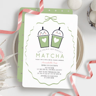 Convite de Chá de Noiva Kawaii Arco de Matcha Perf