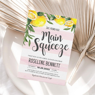 Convite de Chá de Noiva Lemon Main Squeeze