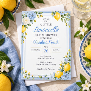 Convite de Chá de Noiva Limoncello da Costa Amalfi