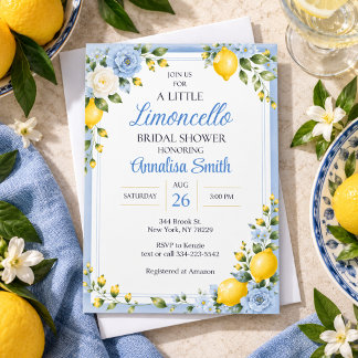 Convite de Chá de Noiva Limoncello da Costa Amalfi
