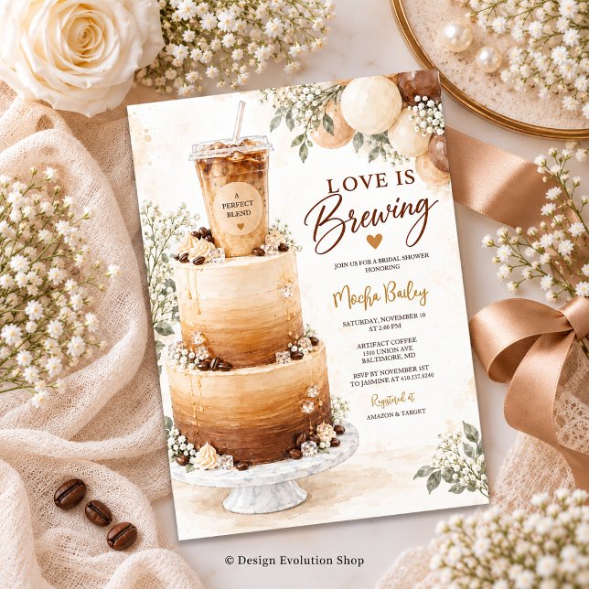 Convite de Chá de Noiva Love Is Brewing (Criador carregado)