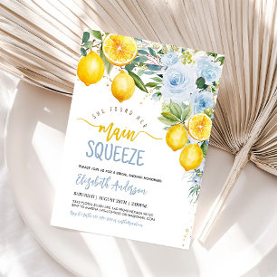 Convite de Chá de Noiva Main Squeeze Lemon Blue