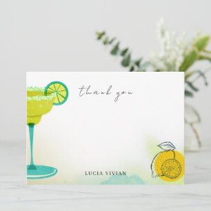 Convite de Chá de Noiva Margarita Verde Aguarela e