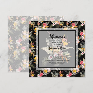 Convite de Chá de Noiva Mimosas Brunch e Bubbly