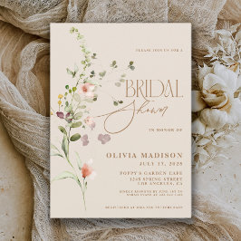 Convite de Chá de Noiva Moderno Boho Jardim de Flo
