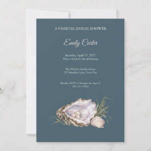 Convite de Chá de Noiva Pearl Coastal Oyster
