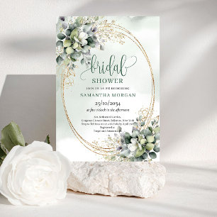 Convite de Chá de Noiva Pure Garden Eucalypto Dour