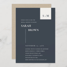 CONVITE DE CHÁ DE PANELA DO MONOGRAMA BRANCO NEGRO