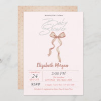 Convite de Chá Pontilhado de Arco Desenhado à Mão