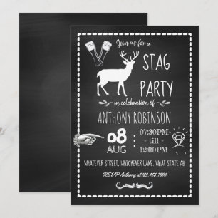 Convite de Chalkboard para Celebração de Despedida