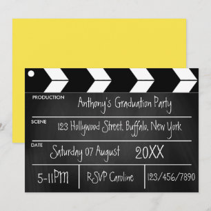 Convite de Chalkboard para Festa de Formatura de F
