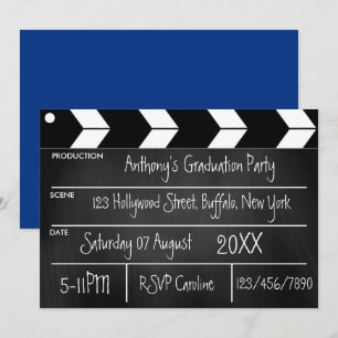 Convite de Chalkboard para Festa de Formatura de F