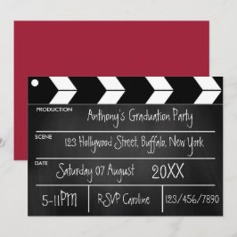 Convite de Chalkboard para Festa de Formatura de F