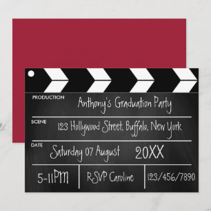 Convite de Chalkboard para Festa de Formatura de F
