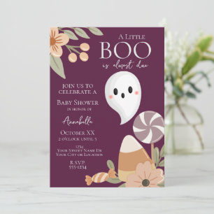 Convite de Chás de Bebê Boho Halloween – Fantasmin