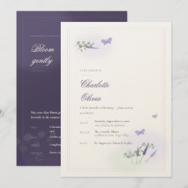 Convite de Chás de Bebê Borboleta e Lavanda Tatuad