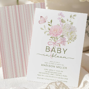 Convite de Chás de Bebê Floral Baby in Bloom