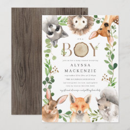 Convite de Chás de Bebê Floresta