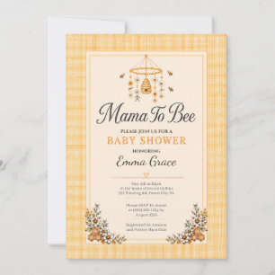 Convite de Chás de Bebê Mama to Bee