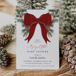 Convite de Chás de Bebê para um Natal Alegre