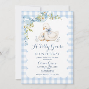 Convite de Chás de Bebê Silly Goose Vintage Daisy