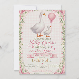 Convite de Chás de Bebê Sweet Little Silly Goose  