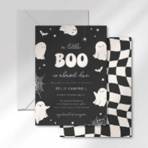 Convite de Chás de Bebê "Um Pequeno Boo está Quase