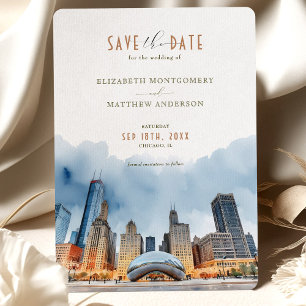 Convite de Chicago, Illinois para Salvar a Data co