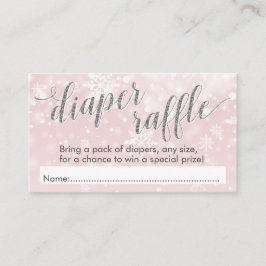 Convite de Chupeta Rosa Floco de Neve de Inverno p