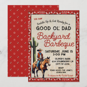 Convite de Churrasco ao Estilo Western Good Ol' Da