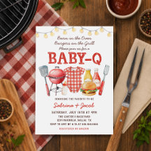 Convite de Churrasco Baby-Q Chá de Bebê