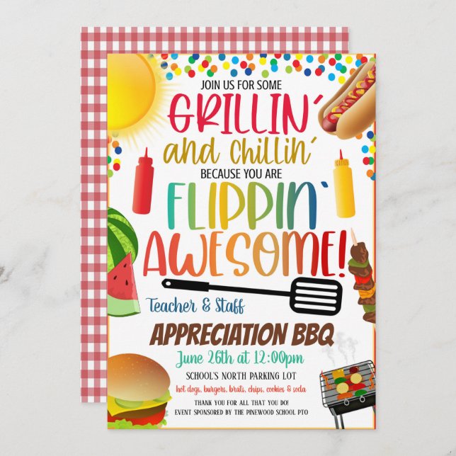 Convite de CHURRASCO de Apreciação (Frente/Verso)