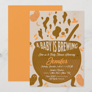 Convite de Churrasco de Baby Shower Retro Baby est