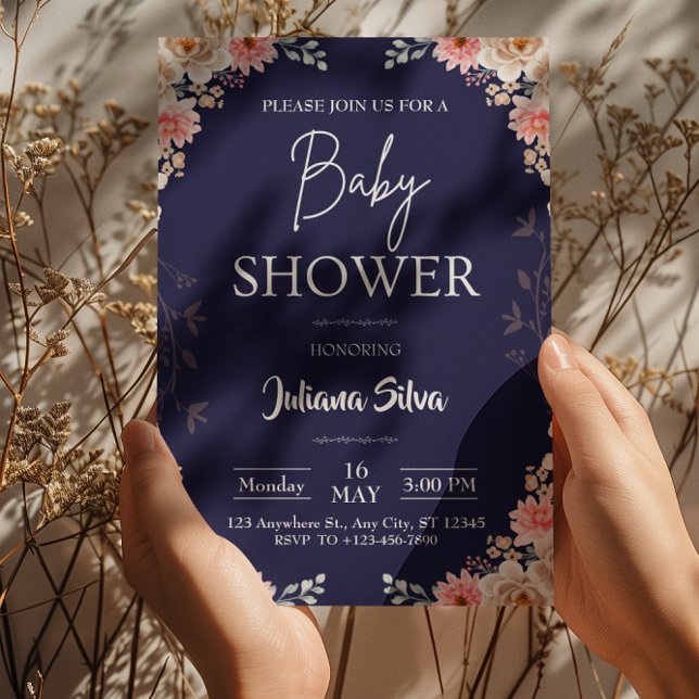 Convite de Churrasco de Bebê Boho Flor Silvestre (Criador carregado)