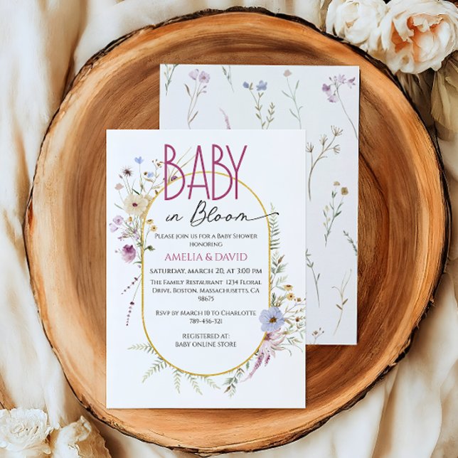 Convite de Churrasco de Bebê com Floral Pastel Ele (Criador carregado)