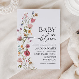 Convite de Churrasco de Bebê Floral Baby in Bloom