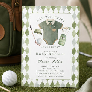 Convite de Churrasco de Bebê Little Putter